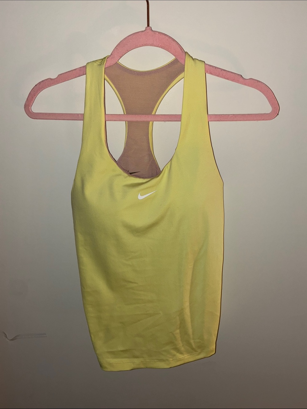 Nike Yellow Racerback Performance Tank Top
